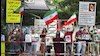 تظاهرات ایرانیان در  برلین مقابل سفارت رژیم علیه رئیسی جلاد قتل عام ۶۷