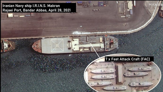 کشتی جنگی رژیم ایران در مسیر ونزوئلا