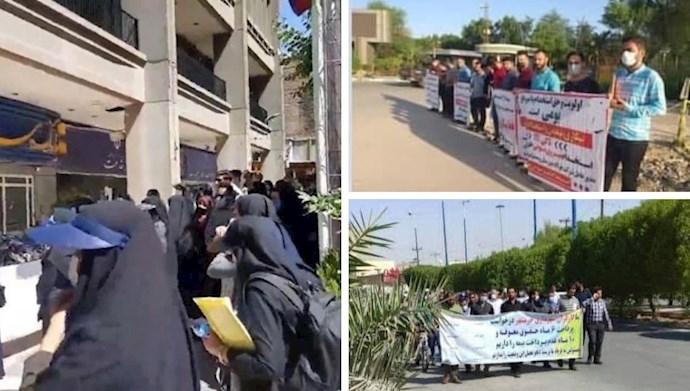 تجمع‌های اعتراضی در تهران، خرمشهر و ...