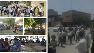 تجمع اعتراضی کارگران و کشاورزان خوزستان
