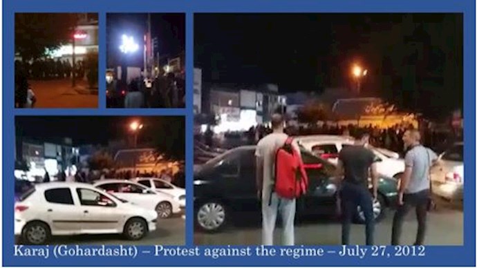کرج (گوهردشت) - تظاهرات اعتراضی با شعار مرگ بر خامنه‌ای، مرگ بر دیکتاتور - ۵ مرداد ۱۴۰۰