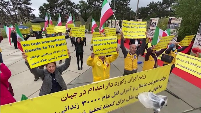 تظاهرات ایرانیان آزاده علیه رئیسی جلاد ۶۷ در هلند