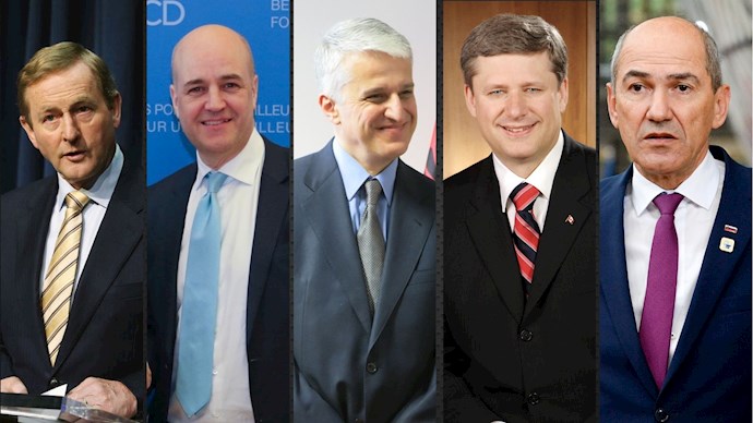نخست وزیران یانس یانشا، استفن هارپر، پاندلی مایکو، فردریک راینفلت و اندا کنی