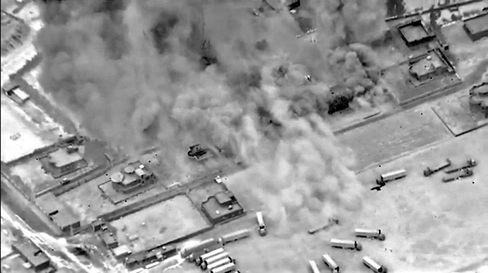 حمله آمریکا به شبه نظامیان وابسته به رژیم ایران در مرز سوریه و عراق