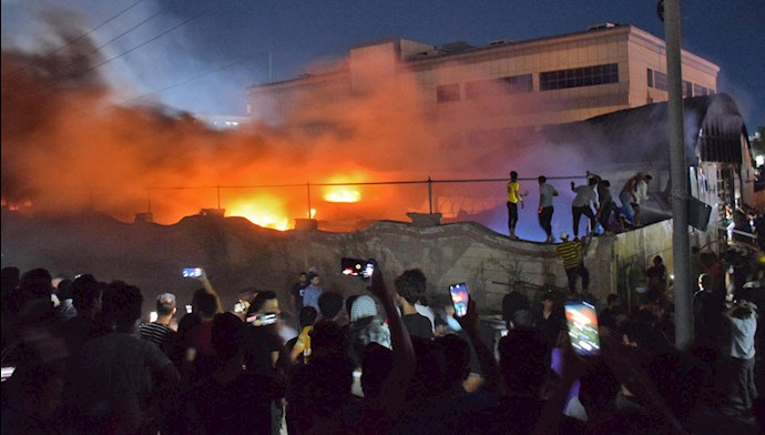 آتش سوزی در بیمارستان الحسین در ناصریه عراق