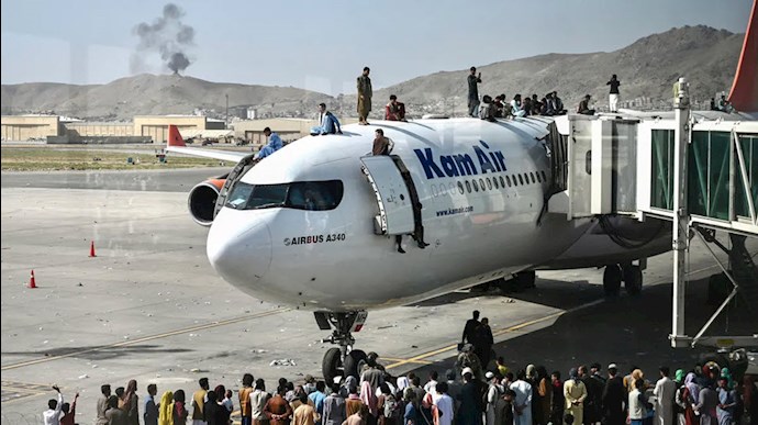 فرودگاه کابل - هجوم شهروندان افغانی برای خروج از کشور