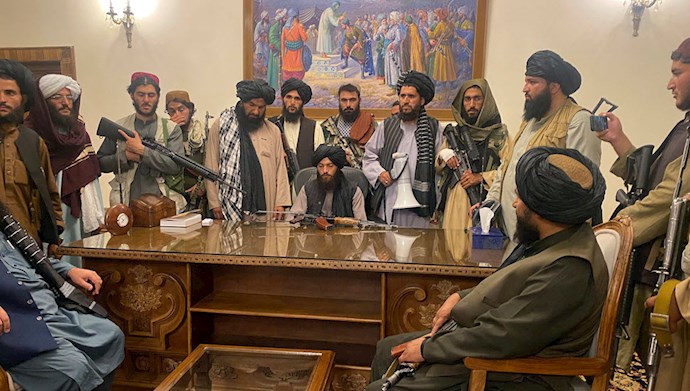 نیروهای طالبان در ارگ ریاست جمهوری افغانستان