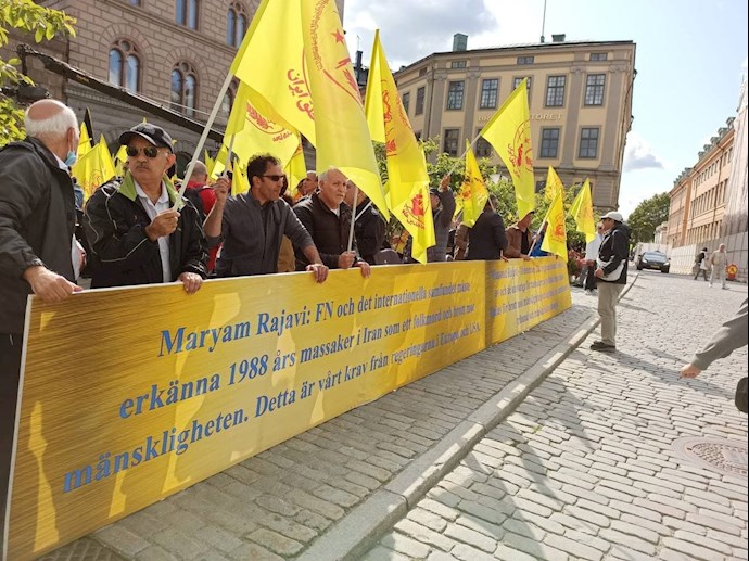تظاهرات ایرانیان آزاده در سوئد به‌مناسبت سی و سومین سال قتل‌عام زندانیان سیاسی در ایران - اول شهریور ۱۴۰۰ - 2