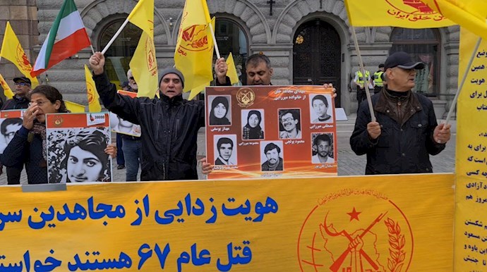 -تظاهرات ایرانیان آزاده و هواداران سازمان مجاهدین در برابر پارلمان سوئد - 3
