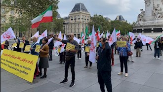 پاریس-تظاهرات جهانی ایرانیان آزاده، همزمان با سخنرانی آنلاین رئیسی، جلاد۶۷ در مجمع عمومی ملل متحد در کشورهای اروپایی و آمریکا
