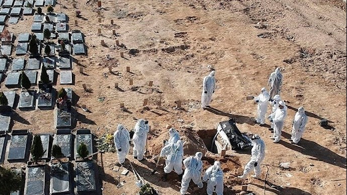 دفن بیماران کرونایی در وادی رحمت تبریز