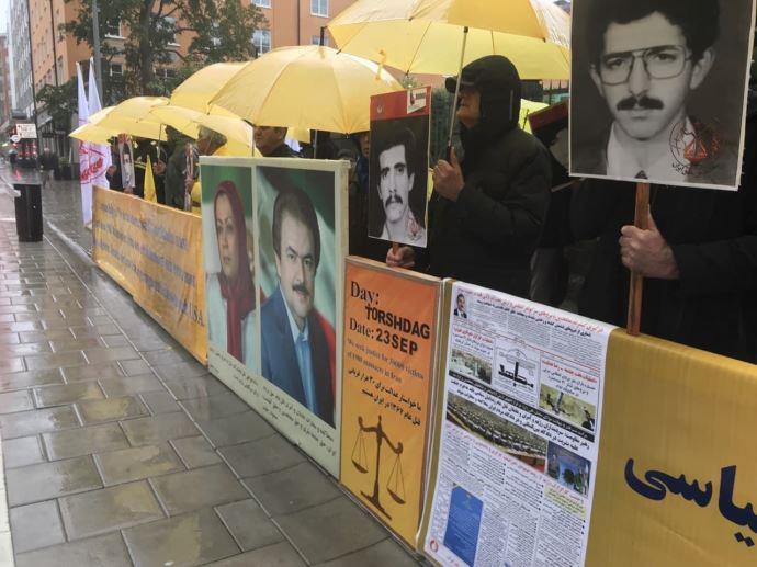 -تظاهرات ایرانیان آزاده و هواداران سازمان مجاهدین در دادخواهی قتل‌عام شدگان ۶۷ در سوئد - 0