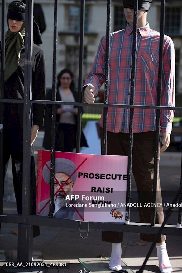 انعکاس تصویری خبرگزاری فرانسه از گردهمایی‌های جهانی علیه ابراهیم رئیسی در انگلستان - 7
