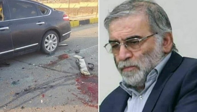 صحنه کشته شدن محسن فخری زاده مهره اصلی اتمی رژیم 