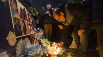 گرامیداشت یاد قربانیان  سقوط هواپیمای اوکراینی که توسط سپاه سرنگون شد
