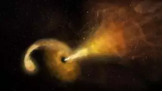تصویر ی از سیاهچاله‌ای که ستاره‌ای را می‌بلعد