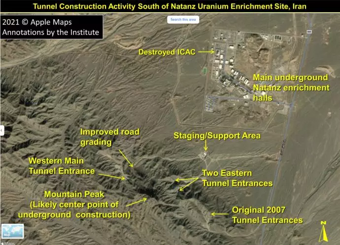 مؤسسه علوم و امنیت بین‌المللی: مجموعه تونل نطنز ایران - 3