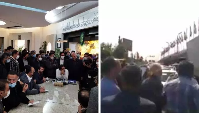 تجمع اعتراضی مالباختگان مقابل سایپا دیزل و پیمانکاران شهرداری مشهد