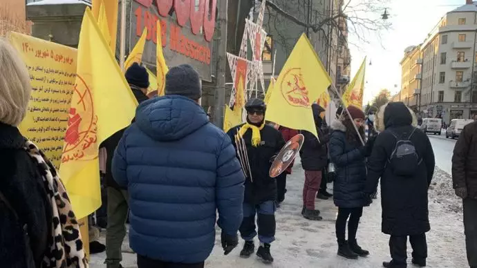 آکسیون اعتراضی حامیان مقاومت در استکهلم سوئد