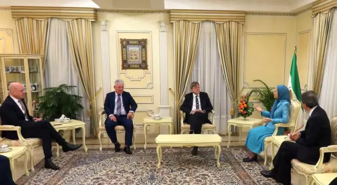 دیدار نخست وزیران سابق بلژیک، سوئد و رئیس پارلمان انگلستان با مریم رجوی 