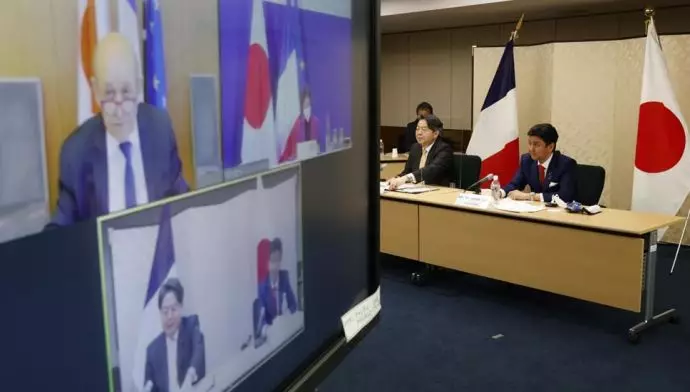 مذاکرات وزیران دفاع و خارجه فرانسه و ژاپن