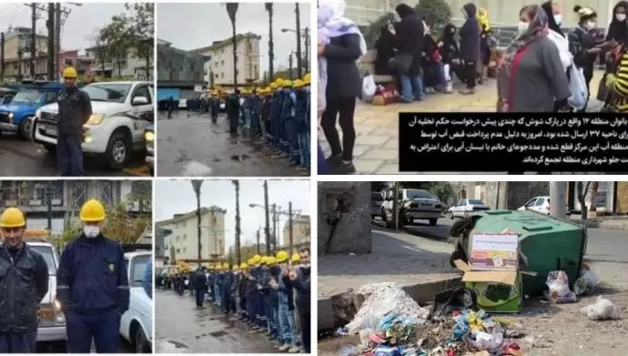 تحمع اعتراضی رانندگان توزیع برق گیلان،زنان منطقه شوش واعتصاب کارگران شهرداری اهواز منطقه ۶