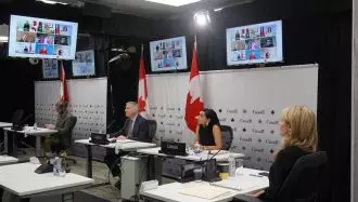 جلسه وزیران امور خارجه زن در کانادا در حمایت از قیام سراسری مردم ایران