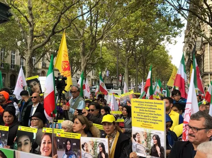 تظاهرات ایرانیان آزاده و هواداران مجاهدین در پاریس در همبستگی با قیام سراسری - ۹مهر - 5
