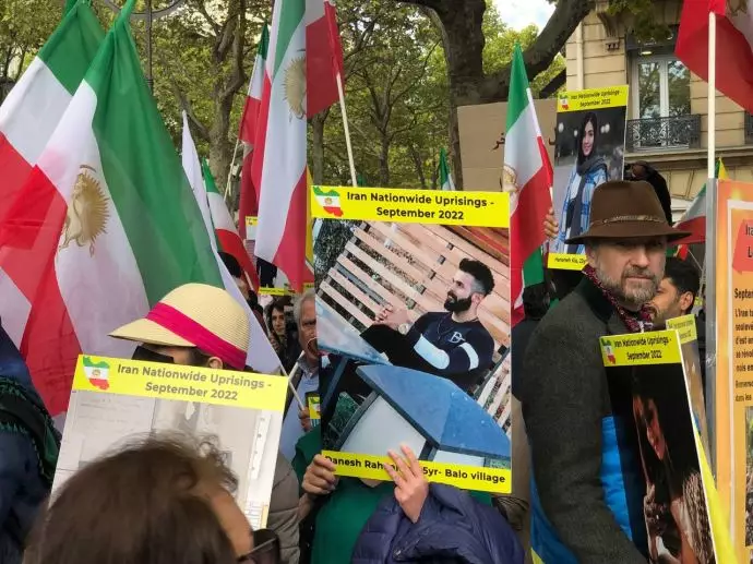 تظاهرات ایرانیان آزاده و هواداران مجاهدین در پاریس در همبستگی با قیام سراسری - ۹مهر - 4