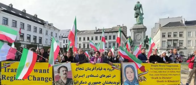 -تظاهرات ایرانیان آزاده و یاران شورشگر مقابل پارلمان اروپا در بروکسل - 0