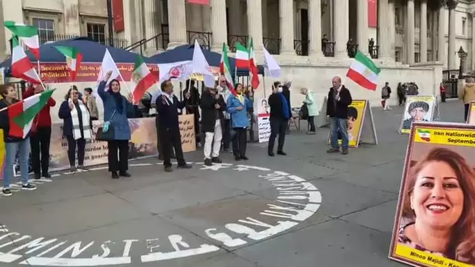 -حمایت ایرانیان آزاده و حامیان مقاومت ایران در و لندن از زنان و جوانان قیام - 1