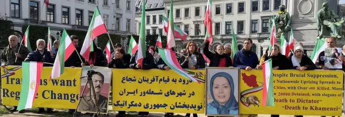 -تظاهرات ایرانیان آزاده و یاران شورشگر مقابل پارلمان اروپا در بروکسل - 1
