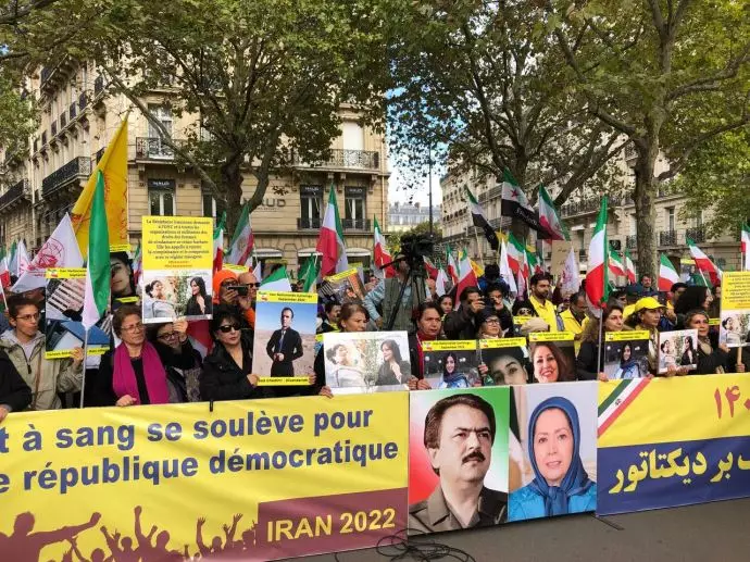 تظاهرات ایرانیان آزاده و هواداران مجاهدین در پاریس در همبستگی با قیام سراسری - ۹مهر - 0