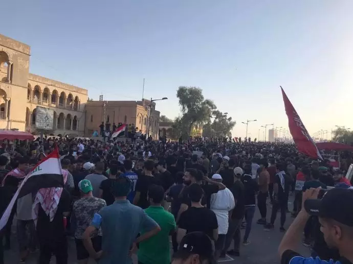تظاهرات هزاران تن از مردم در بغداد در سومین سالگرد جنبش اعتراضی انقلاب اکتبر - 6