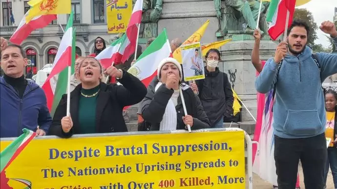 -تظاهرات ایرانیان آزاده و یاران شورشگر مقابل پارلمان اروپا در بروکسل - 2