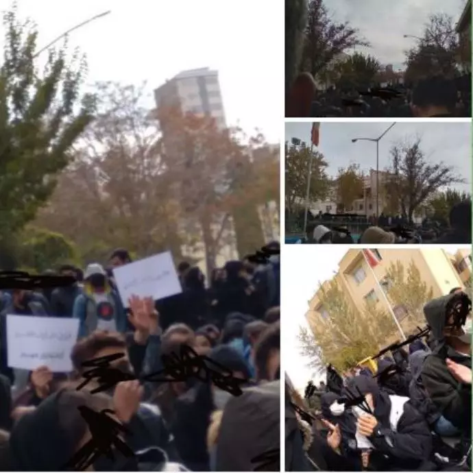 -تبریز - تحصن و تظاهرات دانشجویان دانشگاه تبریز - ۲۵آبان