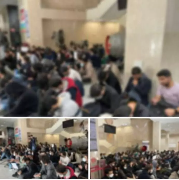 -تهران - تحصن دانشجویان مهندسی مکانیک پردیس فنی امیرآباد دانشگاه تهران - ۲۱آبان
