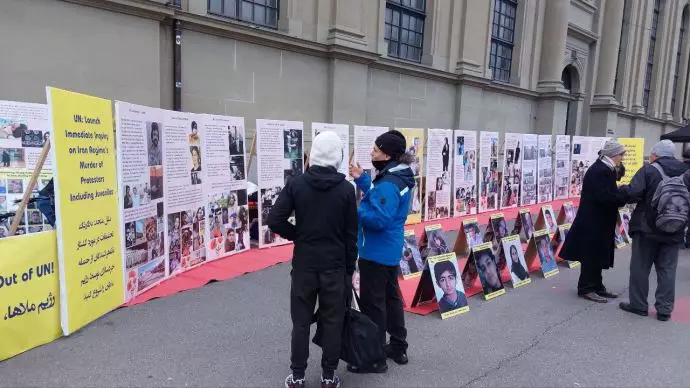 -برن سوئیس - برپایی نمایشگاه شهدای قیام سراسری مردم ایران توسط هواداران سازمان مجاهدین - 3