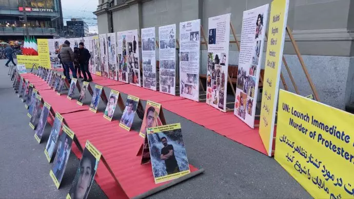 -برن سوئیس - برپایی نمایشگاه شهدای قیام سراسری مردم ایران توسط هواداران سازمان مجاهدین - 0