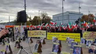 آکسیون ایرانیان آزاده در مقابل جلسه حقوق‌بشر ملل متحد