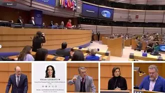 جلسه رسمی پارلمان اروپا سخنرانی نمایندگان پارلمان در حمایت از قیام ایران