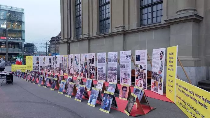 -برن سوئیس - برپایی نمایشگاه شهدای قیام سراسری مردم ایران توسط هواداران سازمان مجاهدین - 5