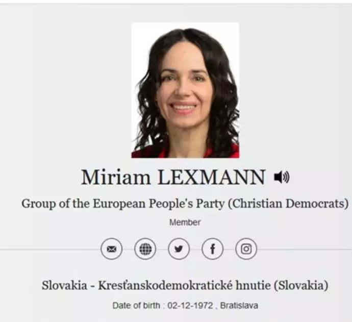 -خانم ماریام لکسمن، نماینده پارلمان اروپا از اسلواکی 