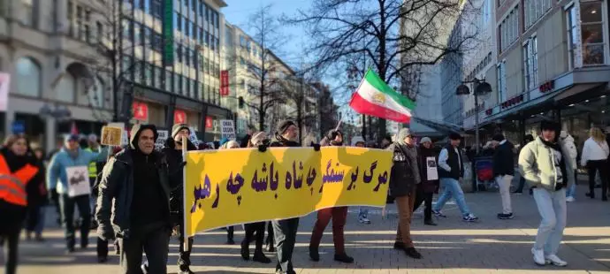 -تظاهرات ایرانیان آزاده و هواداران مجاهدین در حمایت از قیام سراسری مردم - و هانوفر - 2