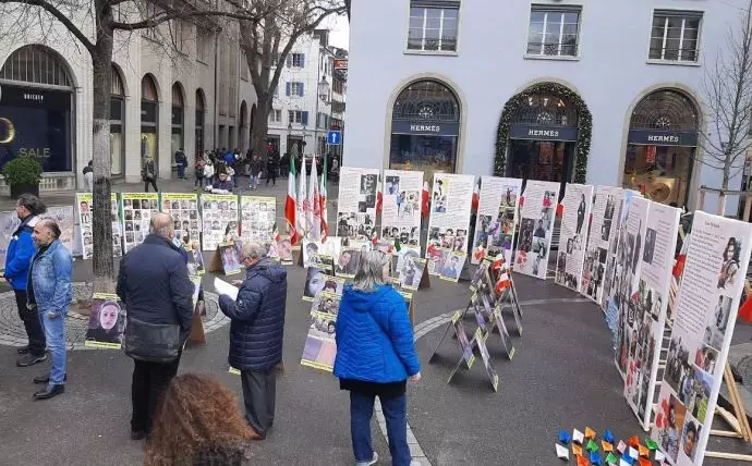 -نمایشگاه شهدای قیام و گرامیداشت کیان پیرفلک در شهر زوریخ - سوئیس - 7