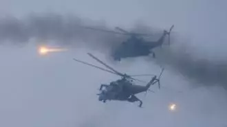 حمله هلی‌کوپترهای روسی به اوکراین