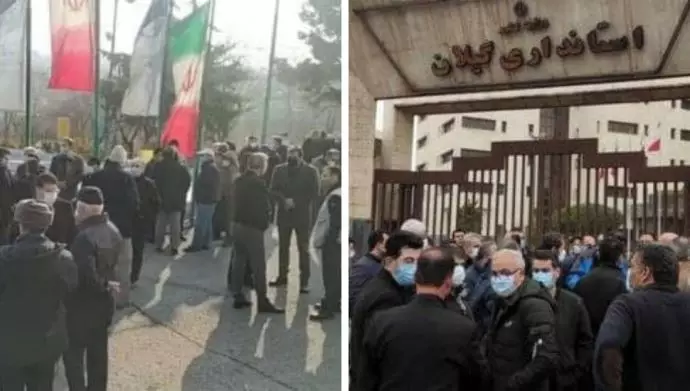 تجمع اعتراضی کارگران شهرداری رشت وکارکنان رسمی مخابرات آذربایجان شرقی