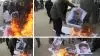 به آتش کشیدن تصاویر منحوس خامنهای، حسن نصرالله