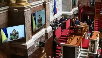 سخنرانی ویدئویی زلنسکی در پارلمان فرانسه