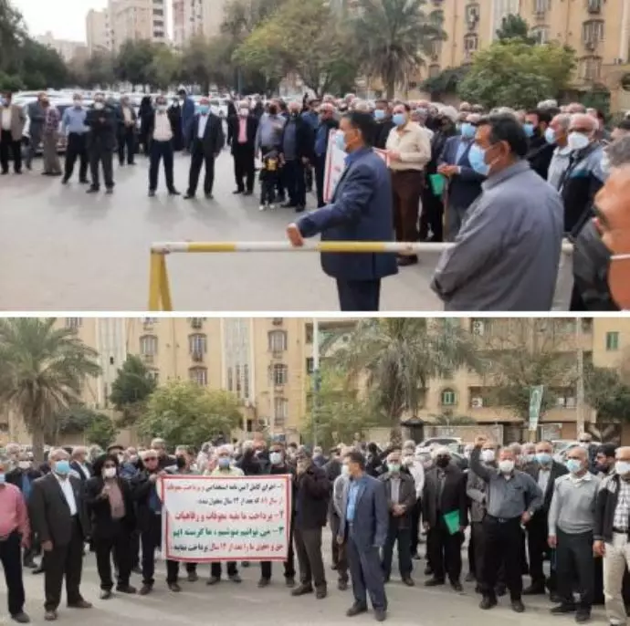 -تجمع اعتراضی بازنشستگان شرکت مخابرات خوزستان 